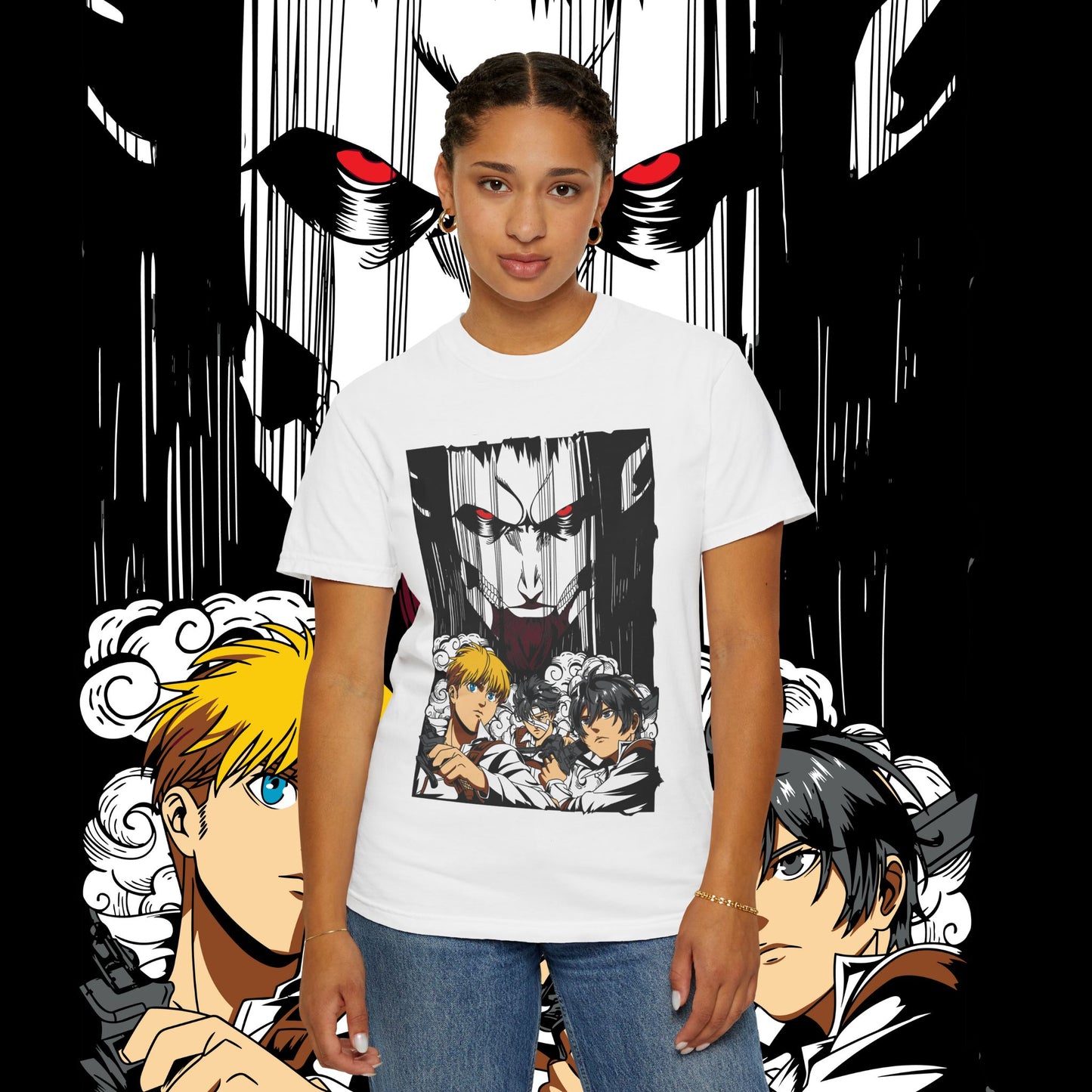 Giant vs Colossus Anime Art T-shirt | Giant vs Colossus design