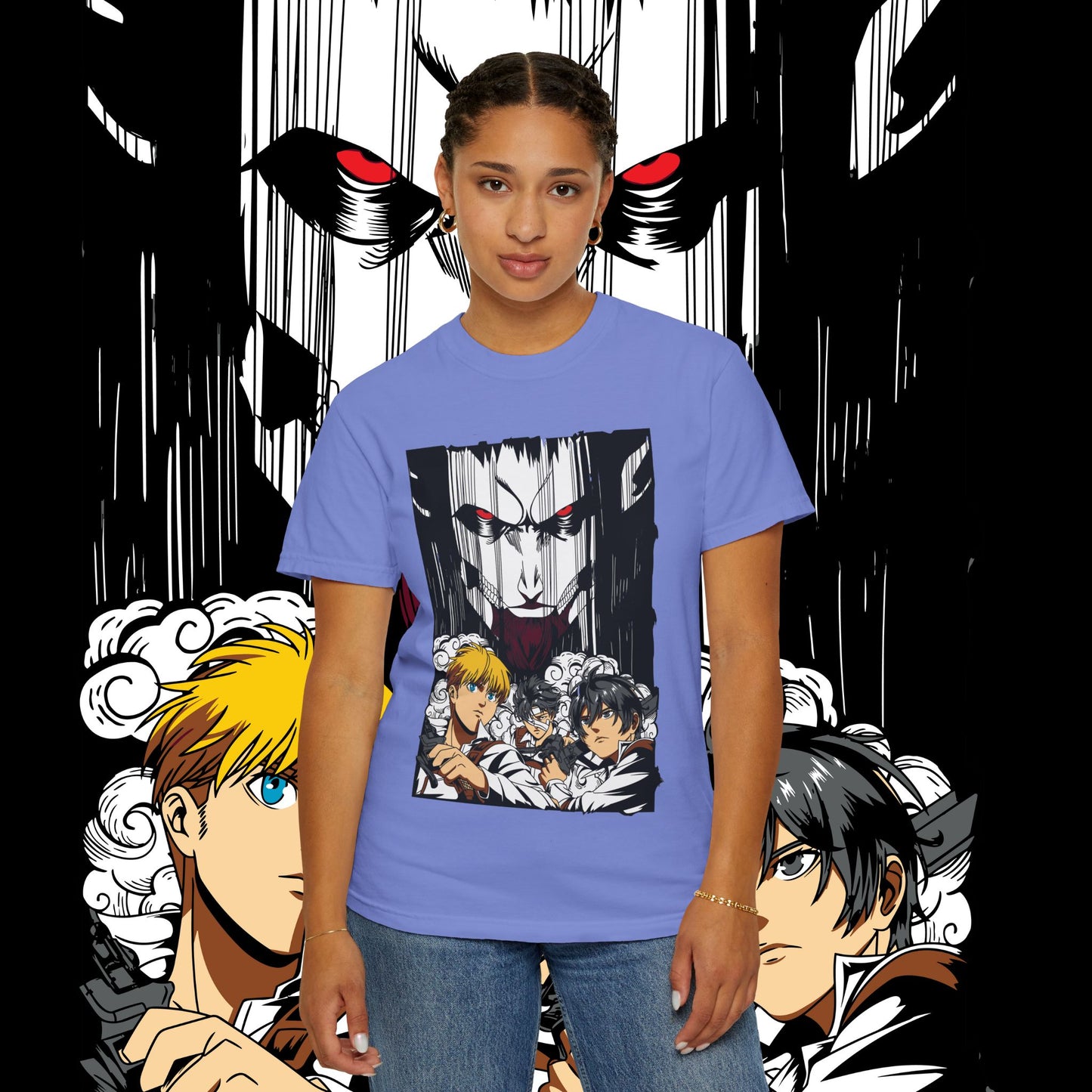Giant vs Colossus Anime Art T-shirt | Giant vs Colossus design