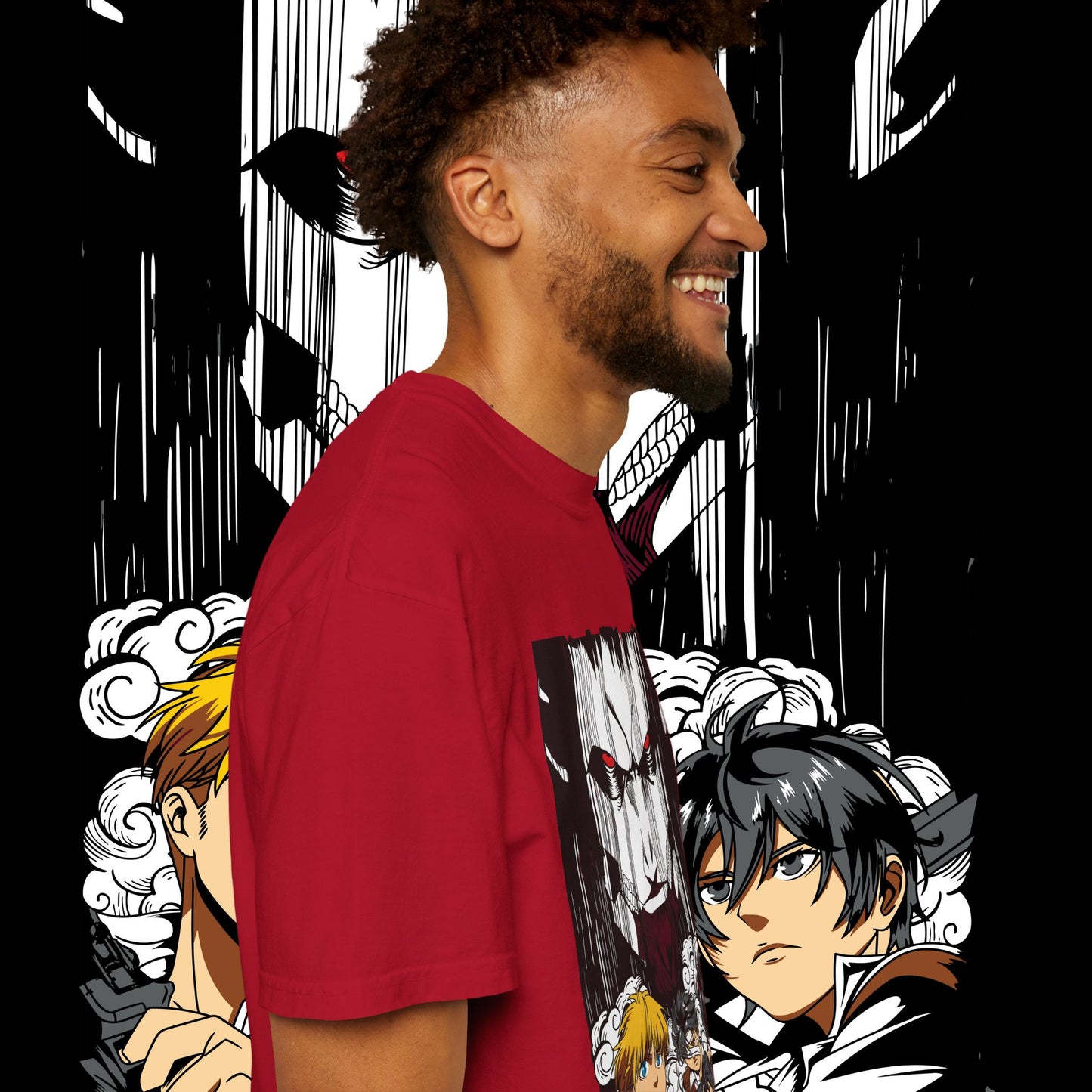 Giant vs Colossus Anime Art T-shirt | Giant vs Colossus design