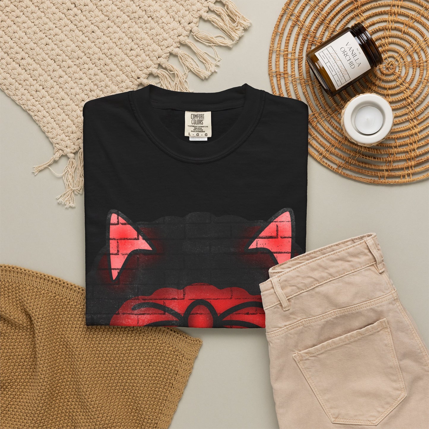 Devil Grin T-Shirt — Retro Graffiti Streetwear with 'SAVEDBYDT' Back Logo
