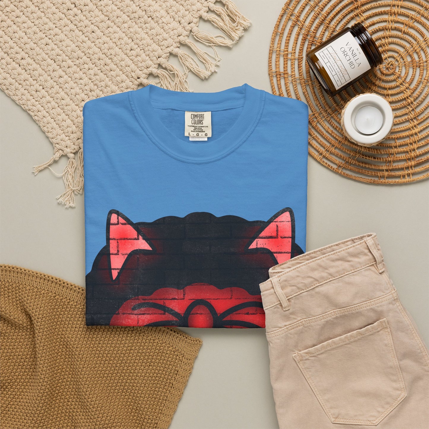 Devil Grin T-Shirt — Retro Graffiti Streetwear with 'SAVEDBYDT' Back Logo