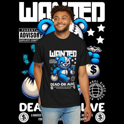 Wanted Teddy Bear Bandit T-Shirt, Graphic Tee, Fun Gift, Streetwear Style, Casual Wear, Unique Design