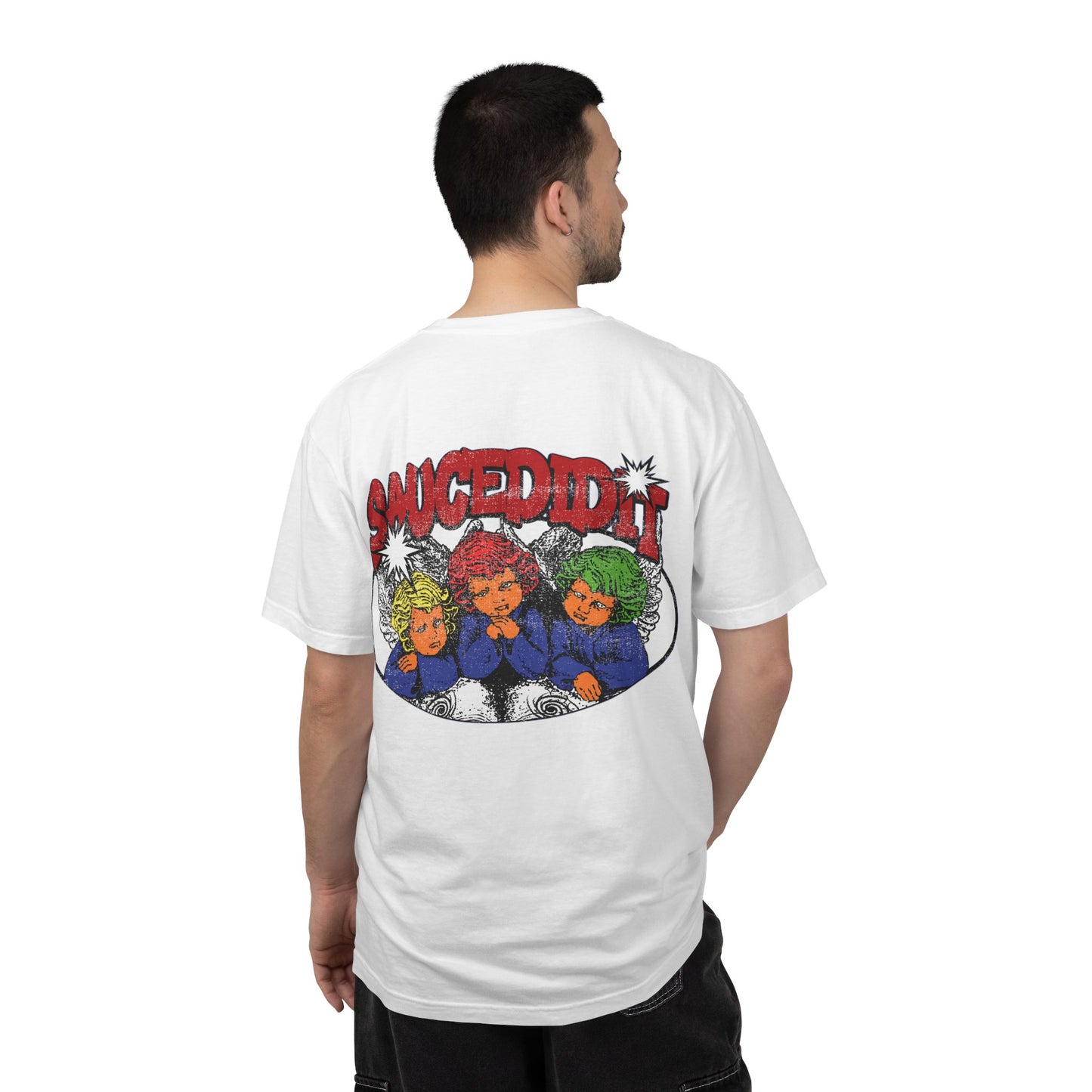 Saucedidit Cartoon Trio Graphic T-Shirt