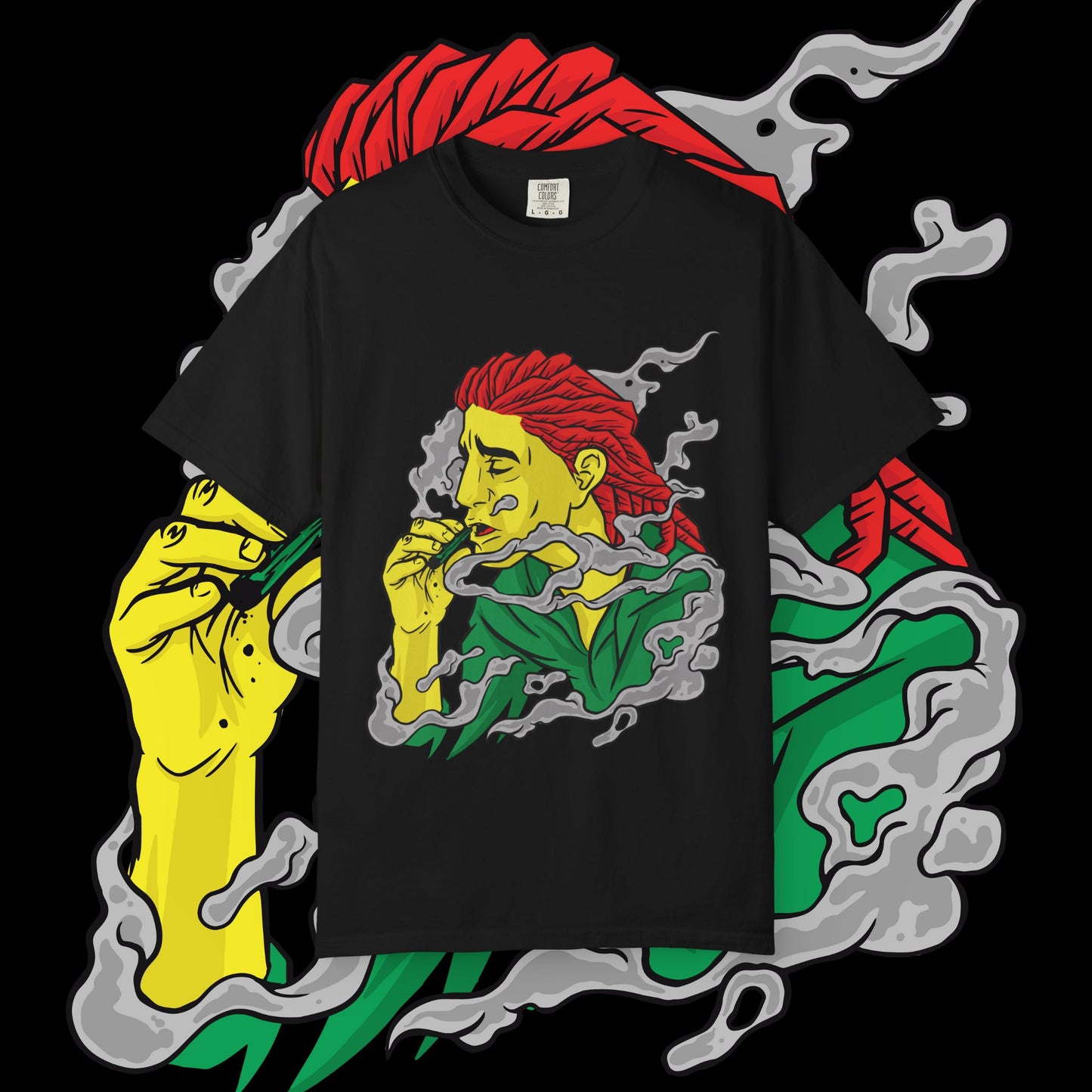 Vibrant Art T-Shirt - Relaxed Unisex Tee for Art Lovers, Bohemian Style, Gift for Music Festivals, Chill Vibes, Everyday Wear