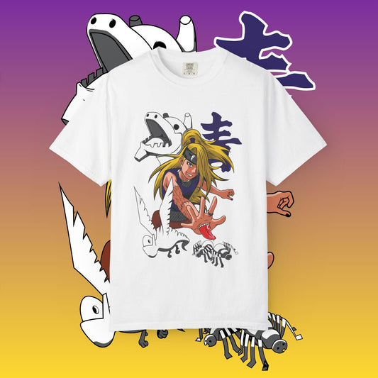 Deidara Naruto with Summoned Creatures T-shirt | Anime Art, Akatsuki Design
